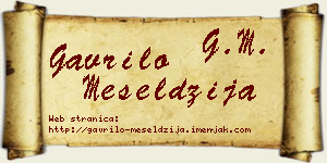 Gavrilo Meseldžija vizit kartica